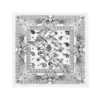 Image 2 of True Believer Bandana - Black on White