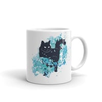 Black Cat White Glossy Mug 11 oz.