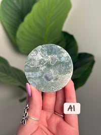 Image 1 of CHOOSE YOUR OWN MOSS AGATE DISK -INDIA- LOT 1