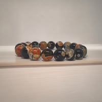 Image 1 of Orange Flame Agate Natural Stone Bracelet