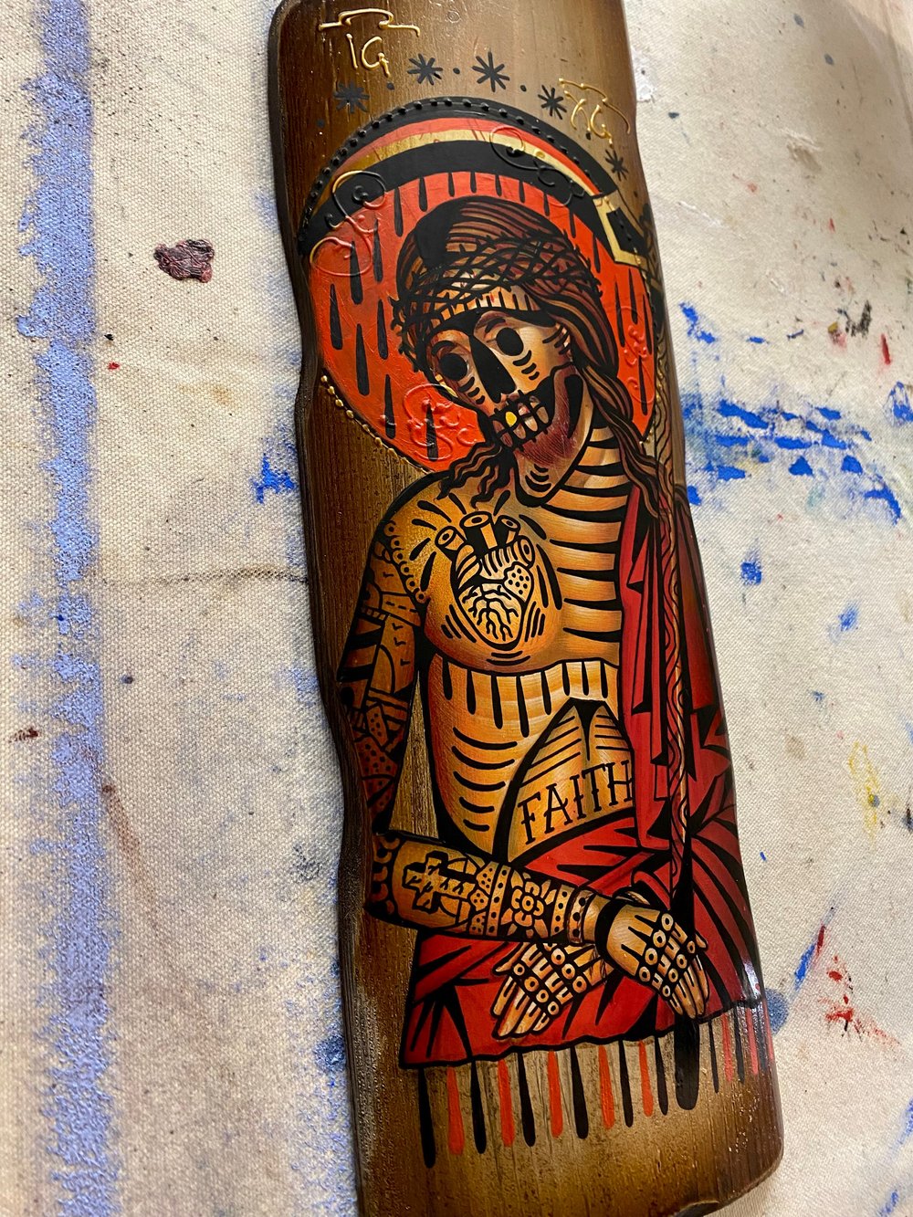 Christ Skull Orthodox / Acrylic on Wood