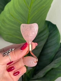 Image 3 of ROSE QUARTZ GUA SHA FACE ROLLER