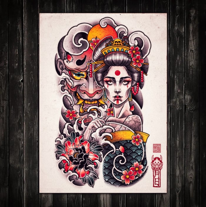 Image of Geisha & Hannya