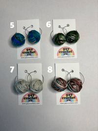 Image 3 of joanie (yarn ball hoop earrings)
