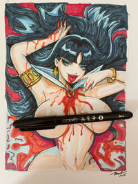 Image of bloody Vampirella Copic sketch 