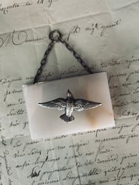 Image 1 of Très joli porte-rameau en marbre et métal argenté, époque Art Déco