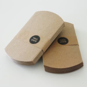 Image of Brown Kraft Pillow Boxes -- Set of 10