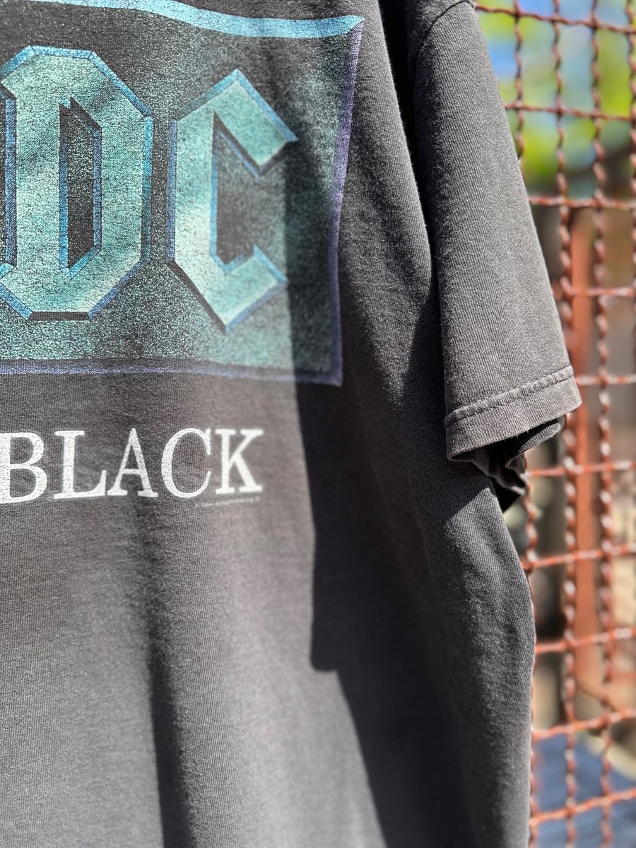 Image of 1996 Vintage “AC/DC - BACK IN BLACK” Concert Tee, SIZE: XL