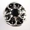 Vintage Design - Mens Sunburst Ring in Sterling and Black Onyx