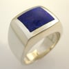 Mens Square Lapis Ring