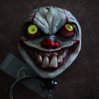 Image 3 of Handmade Pennywise Badge Reel Keychain 
