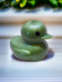 Image 3 of Set of 3 Resin Art OlllllO Ducks Ceramic Coated with Ducking Cards 'The Loch Ness'