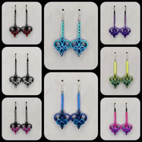 Image 1 of Chainmaille Heart Earrings