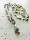 Reserved. Sleeping Beauty turquoise and labradorite necklace
