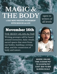 Image of Magic & The Body Writing Workshop (Nov. 16)