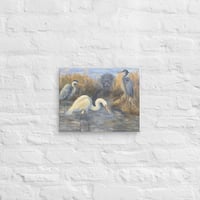 Image 4 of "Birds Don't Fear the Rougarou" Canvas Print