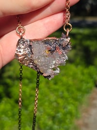 Image 7 of Electroformed Vera Cruz Amethyst cluster necklace