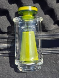 Image 1 of KJ Custom Blue Stardust X Canary Puffco Attachment 