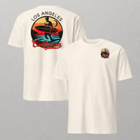 Image 3 of Los Angeles California Surfer Sunset" Unisex T-Shirt for Adults