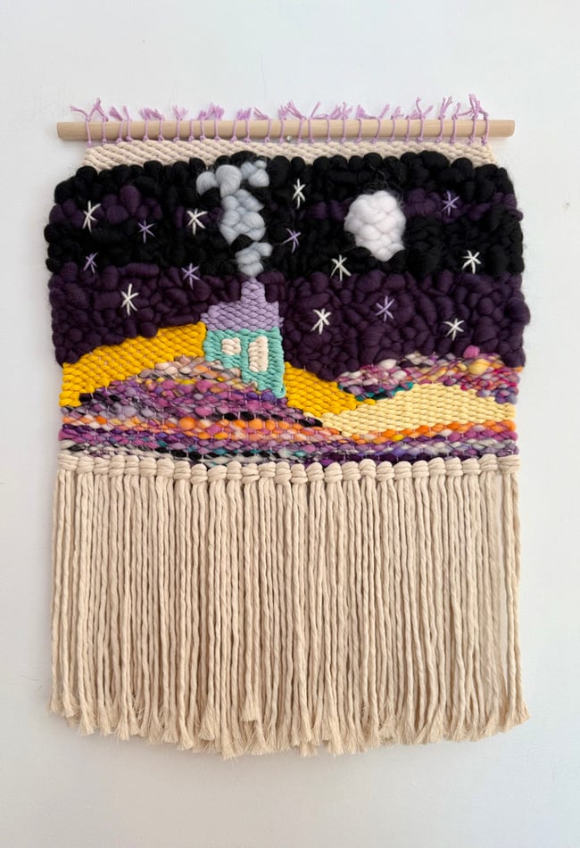 Moon magic. Woven wall hanging.