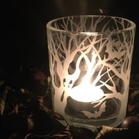Image 1 of Large Spooky Trees Halloween Tealight Holder