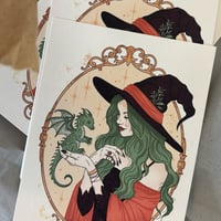 Image 3 of Postcard Dragon Witch