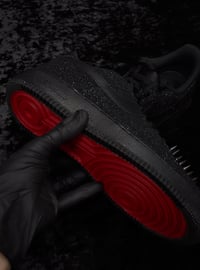 Image 3 of Glitter Red Bottom With Spikes Air Force 1