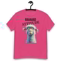 Image 3 of Unisex classic tee, Baaaad Attitude T-Shirt | Funny Sheep Sarcastic Humor Graphic Tee