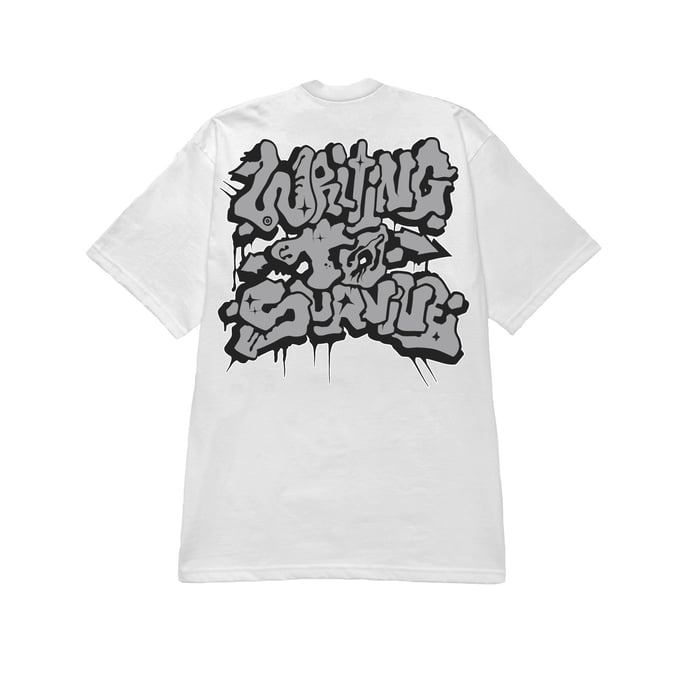 Image of WRITING TO SURVIVE (BLK/GREY WHITE TEE) 