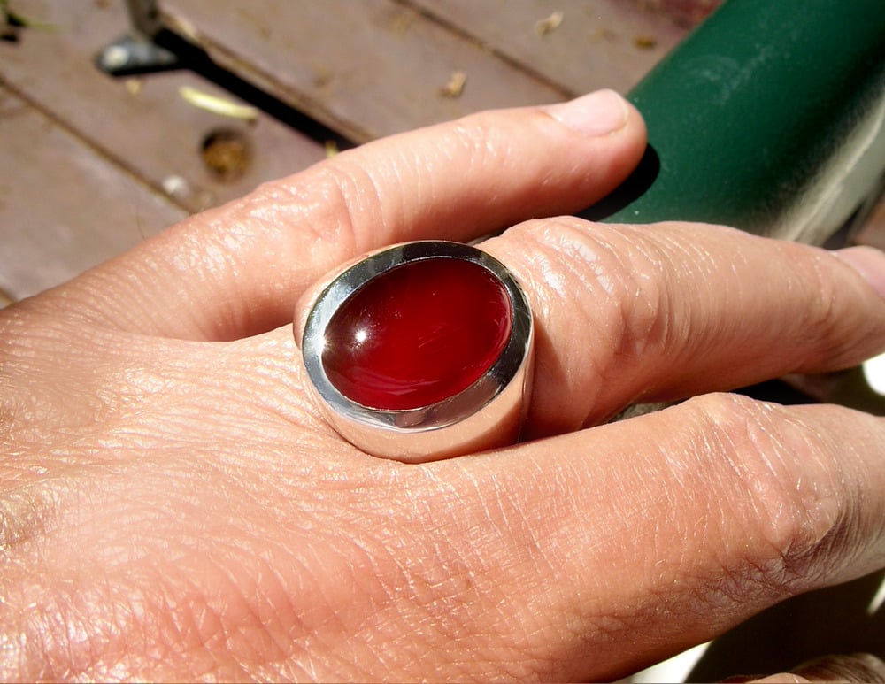 Carnelian aqeeq store ring