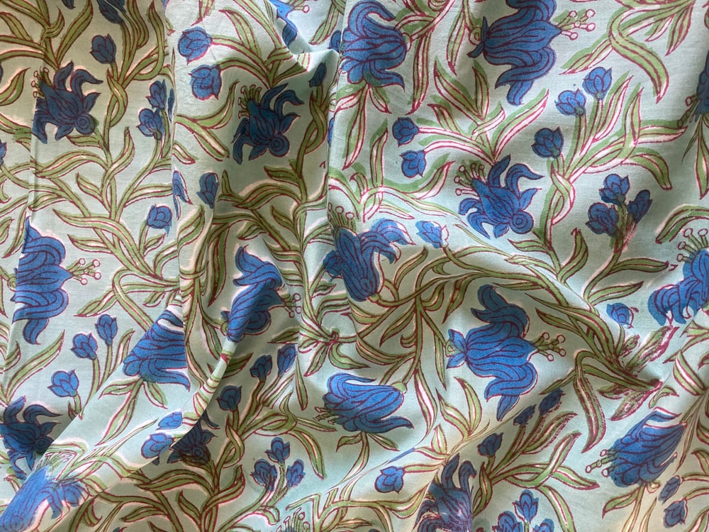 Image of Namasté fabric  Lys Bleus 