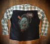 Upcycled “Return of the Living Dead 2/Screwdriver” t-shirt flannel