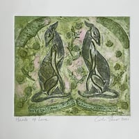Image 5 of Hounds of Love - Original Collagraph Print 