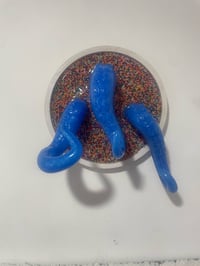 Image 2 of Triple blue tentacles on white wound base with sprinkles