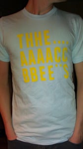 Image of Baby Blue American Apparel Tee w/ Yellow Lettering 