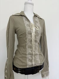Image 2 of 00s Beige corset shirt // M