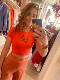 Image 1 of Taylor- fitted crop tee