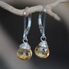 Candy Drop Earrings with Citrine, Sterling Silver