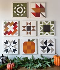 Image 4 of SET of 8 - Autumn Harvest Collection - 11" Barn Quilts