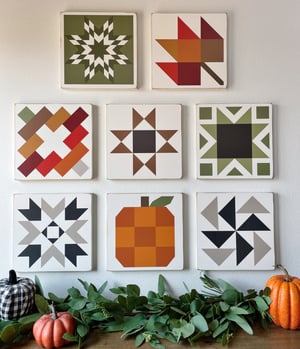 Image of 8 Set - Harvest Barn Quilts