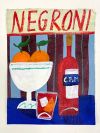 Negroni with oranges and Campari 