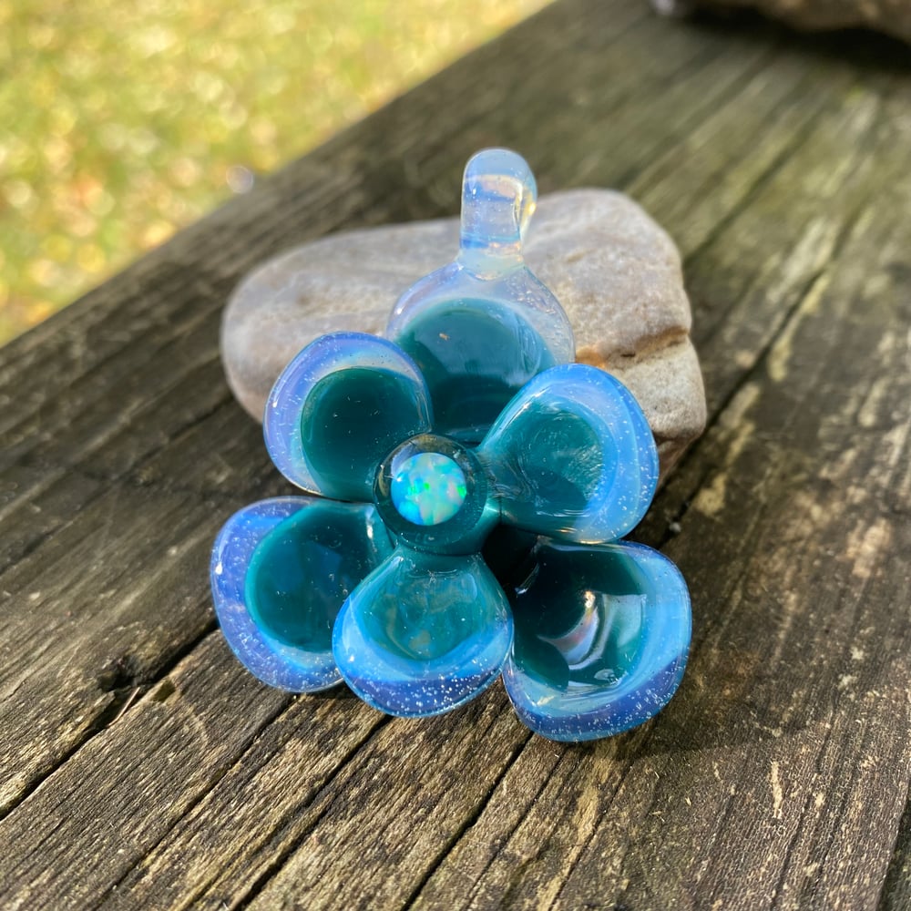 Aqua Opal Succulent Pendant 