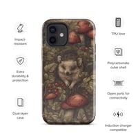 Image 10 of Boho Nature Cottagecore Inspired Hedgehogs Among Mushrooms Tough Case for iPhone®