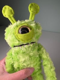 Image 2 of Soft Weighted Nervous Alien - Lime Green