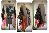 Image 1 of Upcycled “Beatles” vintage kantha quilt poncho