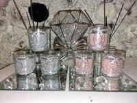 Image 2 of MIRROR TRAY AND GLASS CANDLE SET