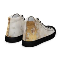 Image 16 of Tattered White and Gold Light Goth Women’s high top canvas shoes