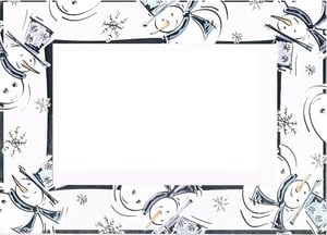 Image of "Snowman" Greeting Card w/ 4x6 Photo Insert