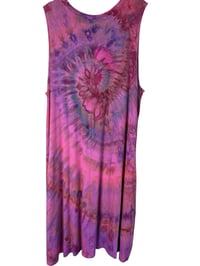 Image 7 of 3XL Jersey Knit Pocket Tank Dress in Hibiscus Spiral Ice Dye