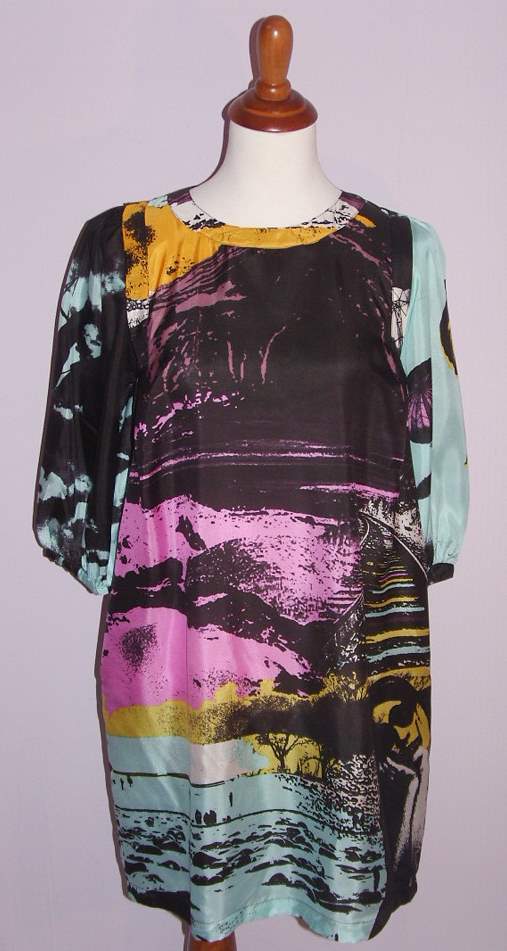 Image of See By Chloe Silk Photo Print Dress